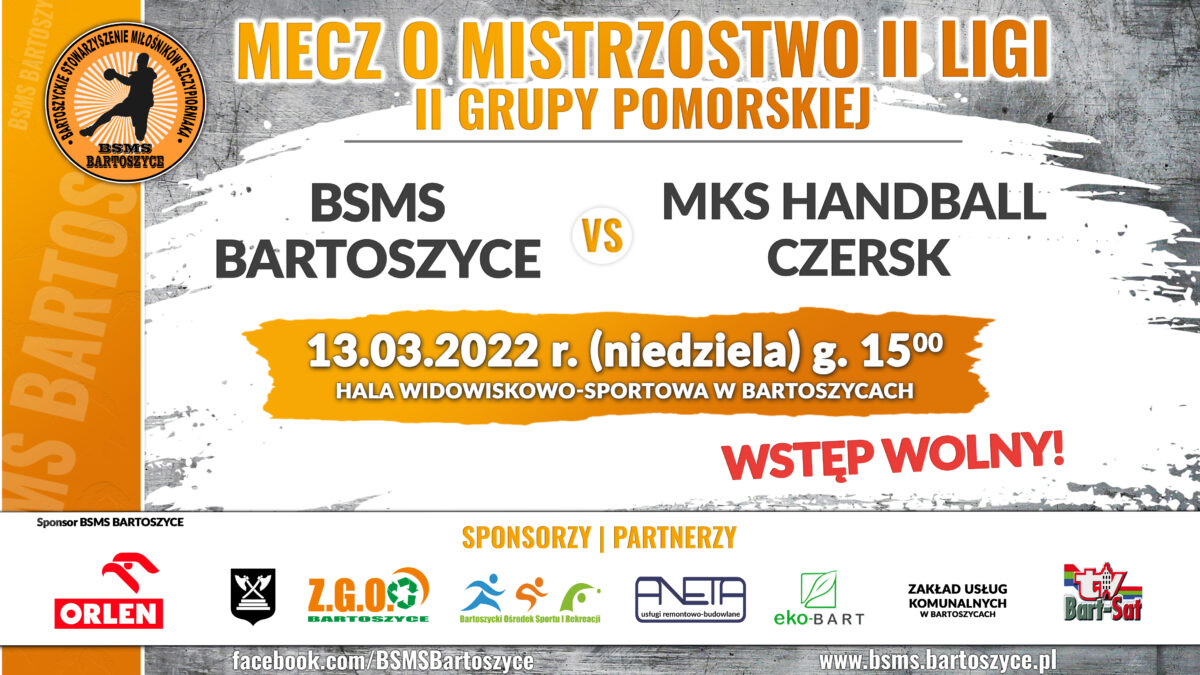 Przed nami mecz z MKS Handball Czersk